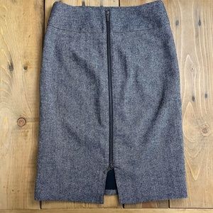 Banana Republic Wool Blend Skirt Zipper Up‎ Back 0 Pencil